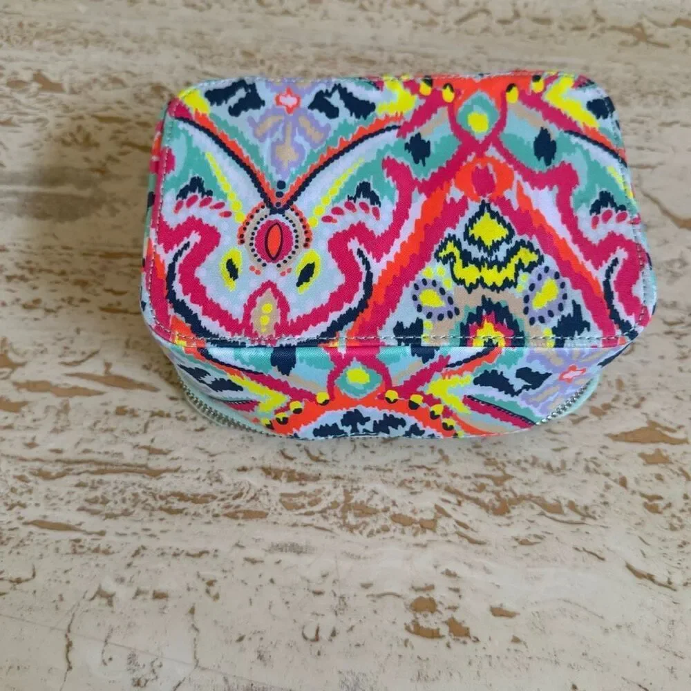 Stella & Dot Multicolor Ikat Travel Jewelry Case organization travel boho